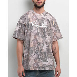 New Primitive Men's Heavyweight 100% Cotton Camo T-Shirt‎ Size XL